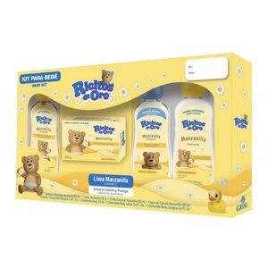 Ricitos de Oro Baby Bathing Travel Kit, Chamomile 4 pieces included